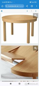 Drevený veľký masívny stôl - rozkladací IKEA - 5