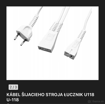 Kábel na šijací stroj Lucznik U118 U-118 - 5