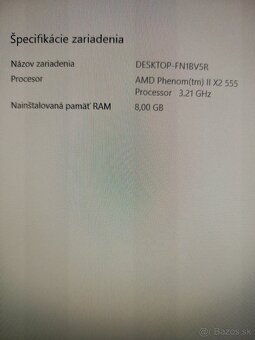 AMD Phenom II X2 555 3,21ghz, 8gb RAM, 500gb, Geforce GT430 - 5