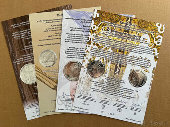 Predám pamätné listy k SK euro minciam - 5