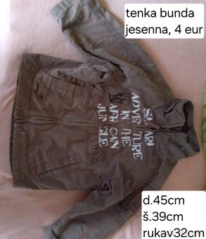 Predám detské tenké jesenné bundy od 5- 10 eur. - 5