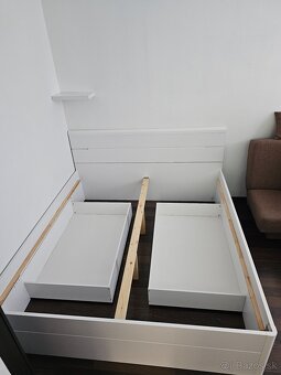 Posteľ MARS s LED osvetlením, 140×200cm, biela - 5