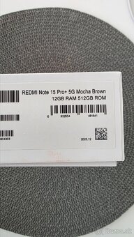 Xiaomi redmi note 15 Pro plus 5G 12/512 Mocha Brown - 5