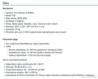 Bowers & Wilkins 703 - 5
