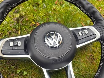 -Rline VW VOLANT KOZENY MULTIFUNKCNY biele šitie - 5