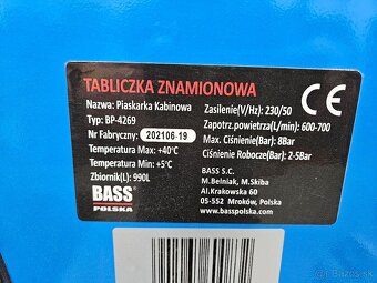 Pieskovacia kabina Bass BP-4269 - 5