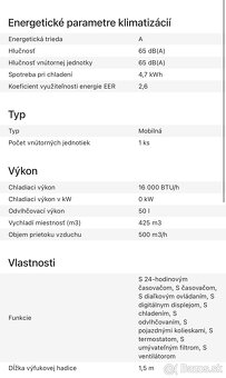 Mobilná klimatizácia Rohnson COOL WAVE ešte 1 rok v záruke - 5