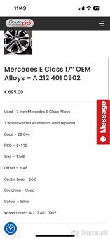 Alu disk mercedes 5x112 rezerva s pneu - 5
