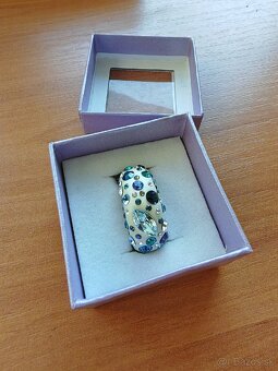 Predám strieborny home made prsteň so Swarovski kryštálmi - 5