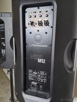2x Aktívny reprobox Turbosound Milan M12 + príslušenstvo - 5