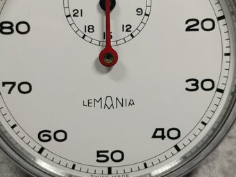 Vojenské krásné dělostřelecké švýcarské stopky Lemania. - 5