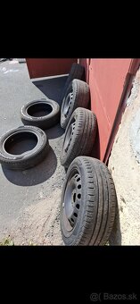 Plechové disky 5x118 r16 +pneu 195/65r16c - 5