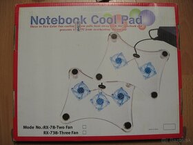 Chladič pod notebook Cool pad s 3 ventilátormi (viď foto): - 5