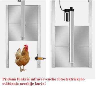 Automatické kovové dvierka pre kurníky - 5