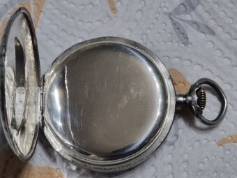 Strieborné, vreckové hodinky,Omega - 5