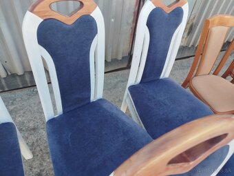 Jedálenské stoličky 6 ks modré predám. - 5