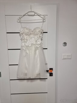 Popolnočné biele šaty - 5