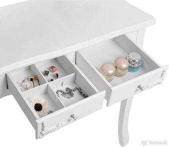 Toaletný stolík so zrkadlom a taburetkou / SONGMICS - 5