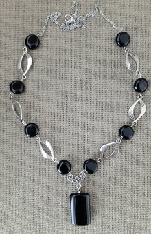 Náhrdelníky z polodrahokamov v štýle art déco -70 cm - 5