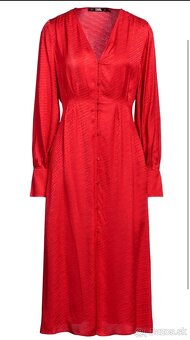 Karl Lagerfeld šaty jaquard červené - 5