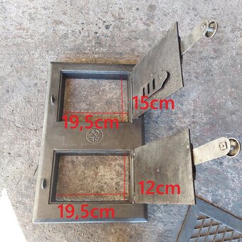 Liatinové dvierka na pec sada 14 - 5