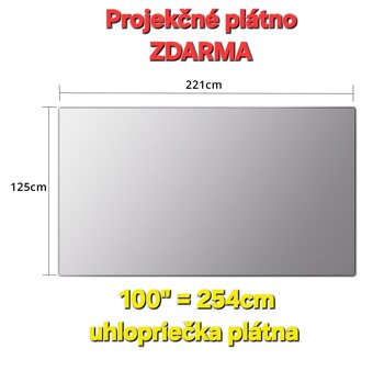 ETOE Seal Pro - Google TV Projektor + 100" projekčné plátno - 5