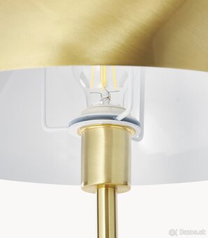 Stojacia lampa zlatej farby. - 5