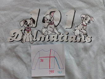 Bledomodré tričko 101 Dalmatíncov Disney 98 - 5