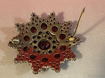 Český granát brošňa - 5