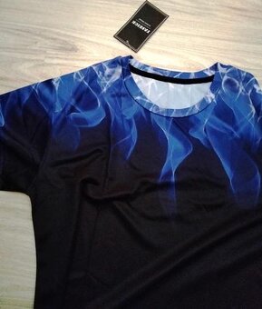 Elastické čierno modré tričko, v. L/XL/XXL - 5