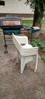 Záhradný gril Campingaz na plyn + stôl stoličky plast - 5