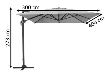 Záhradné slnečníky 3x4m - 5