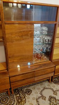 Retro obývacia stena lesklý mahagon - 5