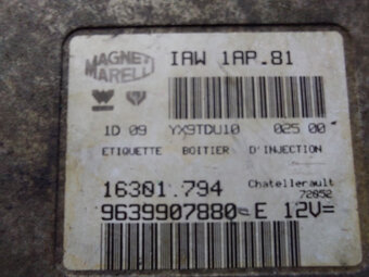 set BSI + riadačka + klúč na peugeot 206 1.4 benzín KFX 55kw - 5