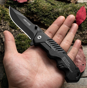 Vreckový nôž BLACK KNIFE s poistkou - 5