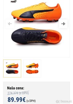 Predám krásne kopačky PUMA Evo Speed - 5