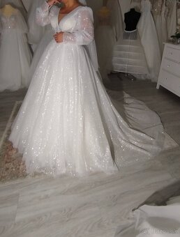 Predám nádherné svadobné šaty - 5