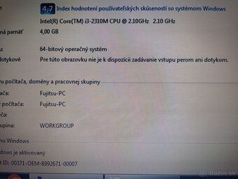 Fujitsu lifebook e751 + Intel core i3 + 4gb ram + RS232 - 5