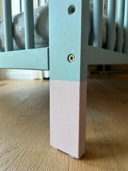 Detská postieľka IKEA s matracom a plachtou - 5