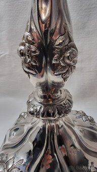 Starožitný strieborný svietnik - 354 gramov - 5