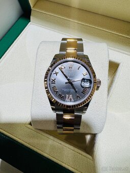 Rolex Datejust ružove zlato diamanty 31m - 5
