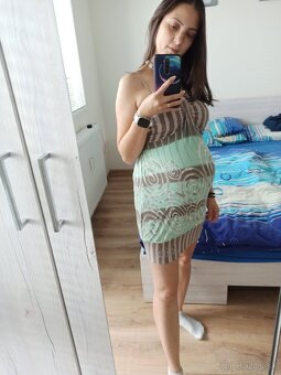 Letné zelené pohodlné šaty - 5