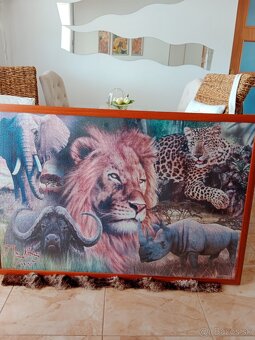 Obraz z puzzle – Africká divočina, zarámovaný a zasklený - 5