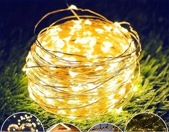 Vianocne Led osvetlenie 20 m-200 led na usb - 5