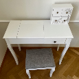 Kozmetický stolík s taburetkou, 85x36x77 cm - 5