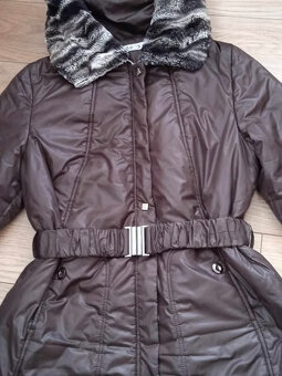 Hnedá zimná bunda pre moletku - 5