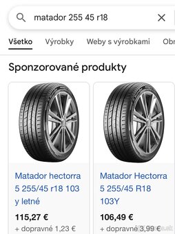 5x114,3 R18 nové pneu. - 5