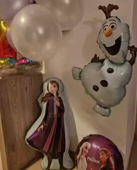Nové veľké balóny Frozen- Anna/ Elza/ Olaf- AŽ 15/16/17/18ks - 5
