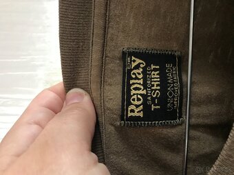 REPLAY originál vojenská/pánske tricko dlhy rukav XL - 5