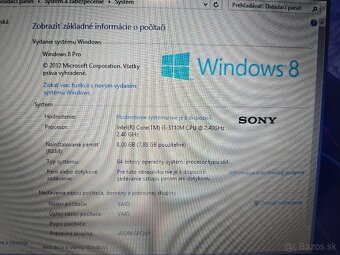 Sony Vaio intel i3, 8gb ram, 500gb hdd - 5